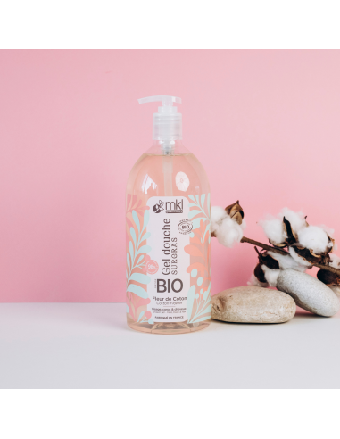 Gel douche certifié BIO 1L - Fleur de coton