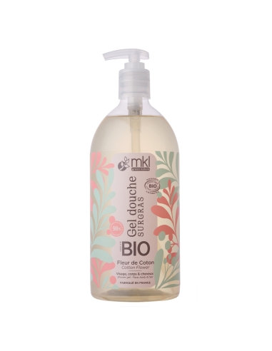 Gel douche certifié BIO 1L - Fleur de coton